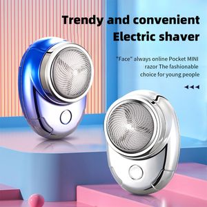 Rasoirs électriques Mini Rasoir Pour Hommes Taille De Poche Lavable Rechargeable Portable Tondeuse Sans Fil Couteau Visage Barbe Rasoir Cheveux 230808