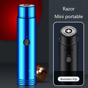 Rasoirs électriques Mini rasoir pour hommes Portable rasoir barbe couteau USB charge hommes visage corps rasage Machine 230330