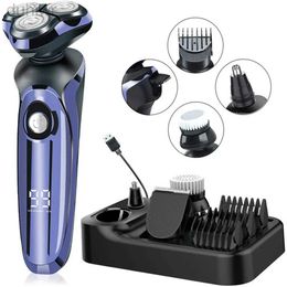 SHAVERS ELECTRICS MOTA RAPHER DOUILLE DIBE DIGE USE UTILISATION DU RAZOR RAZOR NE NEZ TRIMME COURRME RECHARGable Machine à rasage pour hommes 2442