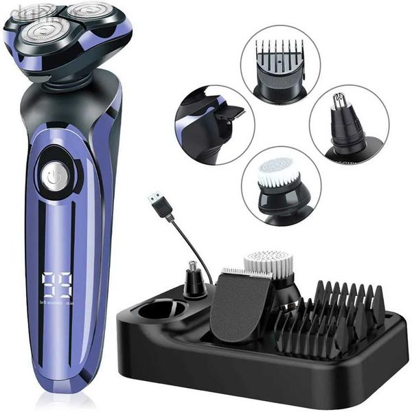 Afeitadoras eléctricas MOTA Shaver Wet-Dry Uso doble A prueba de agua Maquinilla de afeitar Nariz Oreja Cortadora de pelo Máquina de afeitar recargable para hombres 2442