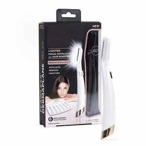 Rasoirs électriques Nouveaux modèles Femme Facial Sourcil Épilateur LED Luminescence Grattoir Rasoir Compact Portable Exfolie Outil Propre 240329