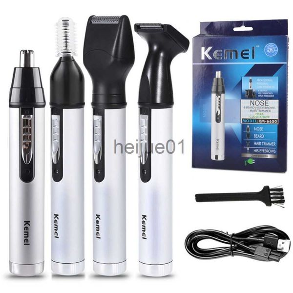 Afeitadoras eléctricas Origina 4 en 1 Recargable Nariz Oreja Recortadora de pelo para hombres Kit de aseo Ceja eléctrica Barba Trimer Micro Nariz y orejas Recortadora x0918