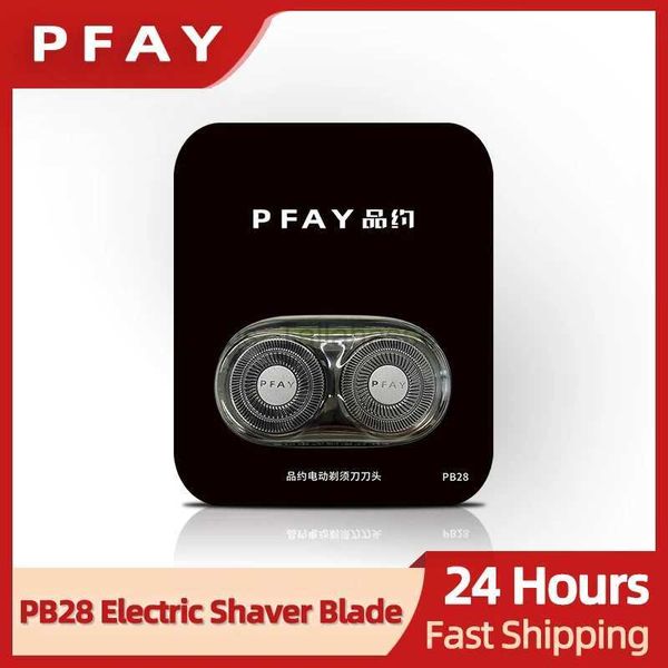 Rasoirs électriques PFAY PB28 tête de rasoir électrique lame de rasoir en acier inoxydable étanche automatique Double anneau Ultra-mince filet de coupe pour PA268 240329