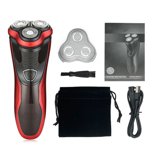 Shavers électriques Trimeuse de rasage électrique rechargeable portable Barbeador Face Men de rotation rotatif Machine de toiletteur Barbe 3D Rasoir électrique