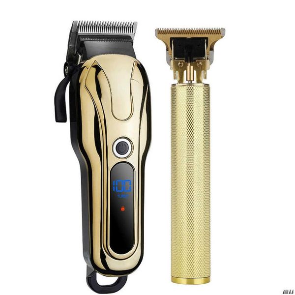 Rasoirs électriques Tondeuse à cheveux de barbier professionnel rechargeable T-Outliner Finition Coupe Hine Tondeuse à barbe Rasoir sans fil avec fil X Dhxsm