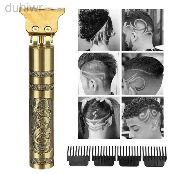 Rasoirs électriques professionnels Type Dragon hommes tondeuse à cheveux tondeuse coupe de cheveux barbier rasoir sans fil avec peigne 2442
