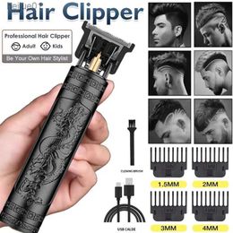 Máquinas de afeitar eléctricas Máquina de afeitar eléctrica profesional para cortar el cabello para hombres Razor WaterProof Men's Mower Beard Trimmer Barber Shaving Hair Cutting Machine L230518