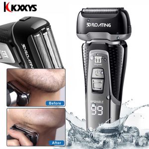 Rasoirs électriques Rasoir professionnel Charge rapide Rechargeable Puissant pour hommes Rasoir électrique lavable 3D Wet Dry Face Beard Shaving Machine 230621