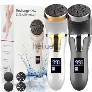 Rasoirs électriques Râpe à pied électrique rechargeable Pédicure électrique Ponceuse à pied IPX7 Étanche 3 têtes de meulage pour éliminer les peaux mortes des pieds x0918