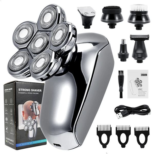 Rasoirs électriques Rechargeable puissant barbe cheveux rasoir électrique pour hommes corps tondeuse Kit de toilettage rasoir électrique Balde Machine à raser 231116