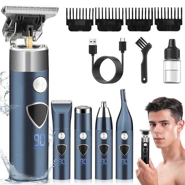 Electric Shavers Remuxi HC-268B 5 en 1 Clipper à cheveux multifonction SET POUR LES MEN TRIMING TRIMMING TRIMMER RAZOR ELECTRICAL RAZOR ET NEZ TRIMM T240507