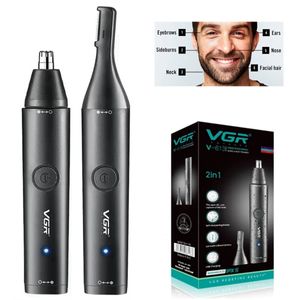 Rasoirs électriques VGR 2in1 tondeuse à cheveux lavable pour hommes femmes toilettage barbe électrique oreille nettoyant tondeuse à sourcils pour visage corps Rechargeable 231202