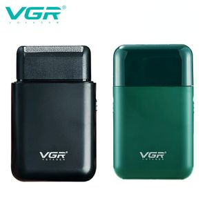 Rasoirs électriques VGR rasoir électrique tondeuse à barbe professionnelle rasoir Portable Mini rasoir rasage alternatif 2 lames Charge USB pour hommes V-390 230828
