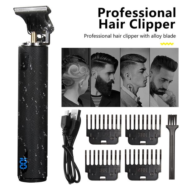 Rasoirs électriques Vintage T9 Tondeuse à cheveux Machine de découpe professionnelle pour hommes rasoir rechargeable tondeuse de coiffeur pour hommes USB 230825