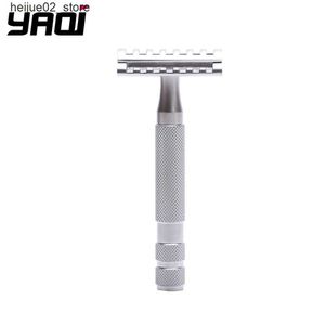 Rasoirs électriques YAQI KNIGHT-HELMET Tête de rasoir Poignée en acier inoxydable Rasoir de sécurité Q240318