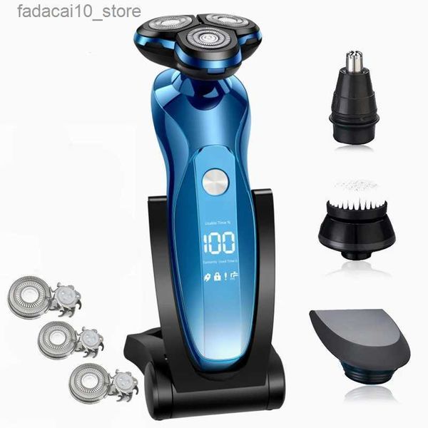 Rasoirs électriques ZOZEN rasoir électrique rasoir rotatif rasoir électrique tondeuse à barbe Rechargeable coupe de cheveux Machine à raser ZN3013 Q240119