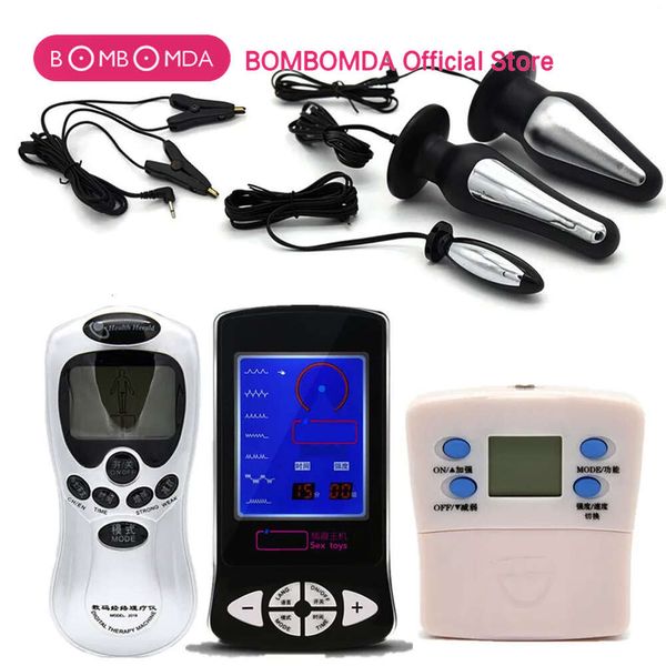 Choc de choc électrique Anal Plug Bribrator pour les femmes homme homme clitoris stimulatrice masturbatrice Camps de mamelon Toys sexy pour adulte