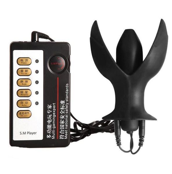 Masajeador de vibradores anal de descarga eléctrica Silicona Ass Holte Estimación BDSM Estimulación de tortura de esclavitud Juguetes sexuales para hombres para hombres 3698656