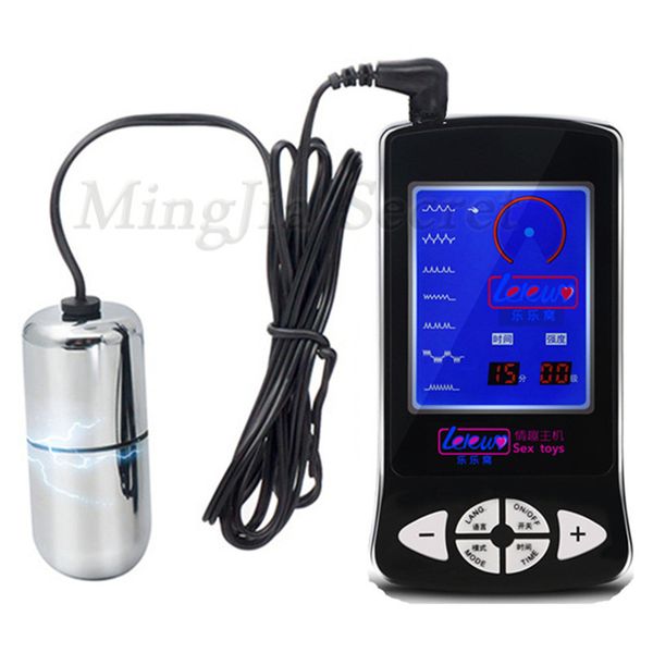 Choque eléctrico Ano Vagina Kegel Ball Electro Shock Punto G Clítoris Amor Huevo Estimulador Vibradores Juguetes sexuales anales para mujer Hombres MX191228