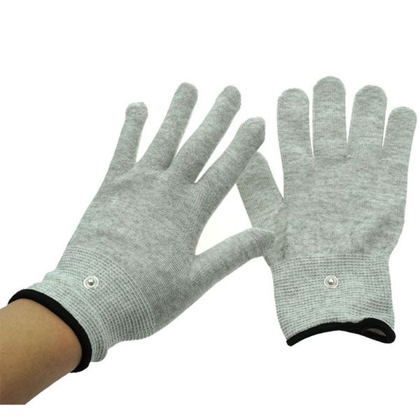 Gants de choc électrique gants de massage de thérapie gants conducteurs pour le traitement de la douleur par électrode jouets sexuels électro pour les femmes q170686