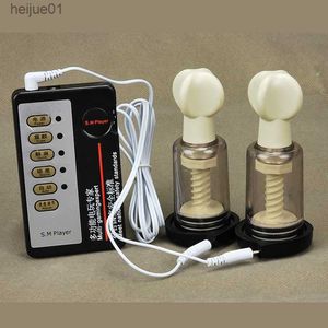 Électrique Choc Pulse Thérapie Orgasme Masturbation Mamelon Vibrateur Du Sein Masseur Vagin Sucker Adulte Nouveauté Sex Toys Pour Femme L230518