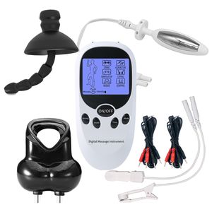 Descarga eléctrica, juguete sexy, anillo para pene, abrazaderas para pezones, Electro enchufe, dilatadores uretrales, electrochoque Anal, juego para adultos, Estim Bdsm