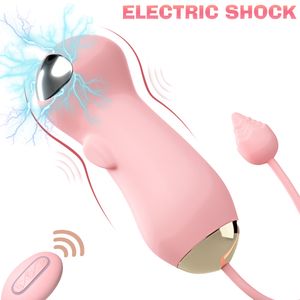 Boule de Kegel vibrante à choc électrique, exercice Vaginal, masturbateur féminin, stimulateur de point G, chatte, jouets sexy pour Couple