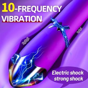 Vibrateurs de choc électrique pour les femmes Vagin Clitoris Stimulateur Men Femme Anal Backyard G Vibration Spot Masseur Adult Sex Toys 240401