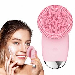 elektrische Silice Facial W Brush Make-up Verwijderen Sic Wave Facial W Brush Cleaner Facial Beauty Massager Gezichtsverzorging Gereedschappen C2PF #