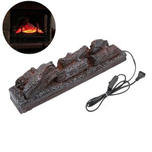 Simulation électrique charbon de bois faux bois de chauffage feu décoration flamme lampe cheminée accessoires Y200104