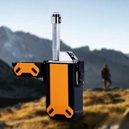 Pistola eléctrica de arco único con carga USB para exteriores, impermeable, a prueba de viento, vela sin llama, cocina, sin estufa de Gas, encendedor de cigarrillos