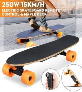 Monopatín eléctrico de cuatro ruedas, patín Longboard, cubierta de arce, ruedas de monopatín con control remoto inalámbrico para niños adultos5736932