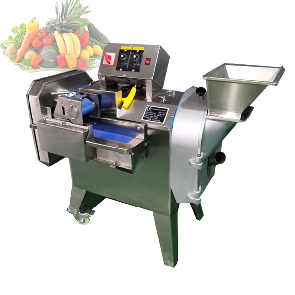 Cortadora eléctrica Máquina de cortar en cubitos comercial Cortadora de verduras Cortadora automática Trituradora de papas y zanahorias