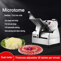 Elektrische slicer Meat Cutter Grinder Commercial Home Volledig automatische Lamb Roll Frozen Ham Bread Slicer 220V 250W