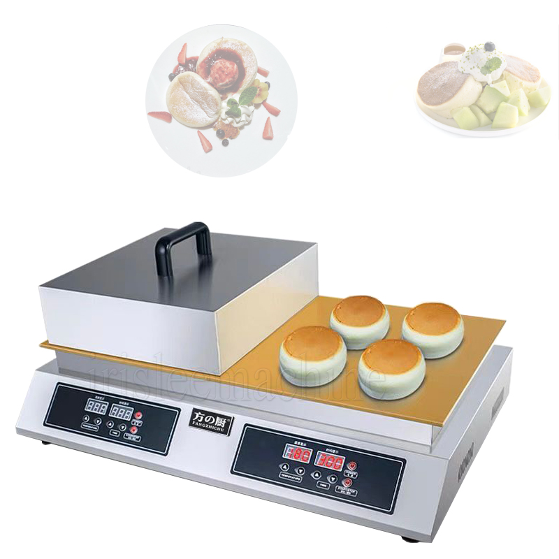 Macchina per pancake elettrici per soufflé Dorayaki Baker Doppia piastra Display digitale Macchina per muffin Macchina per pancake per soufflé Macchina per snack