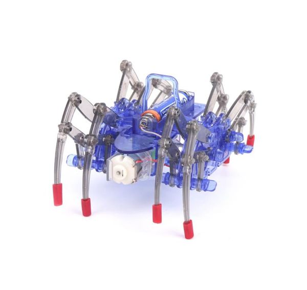 Robot araña eléctrico de juguete, tecnología para manualidades, pequeña producción, juguetes científicos para gatear, kits para niños, experimento científico, regalo de Navidad 3930465