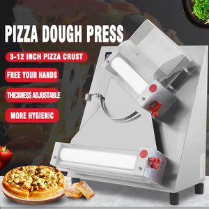 Laminoir électrique à pâte à pizza en acier inoxydable 18 pouces Machine à presser les pâtes à pizza automatiques Machines à laminer