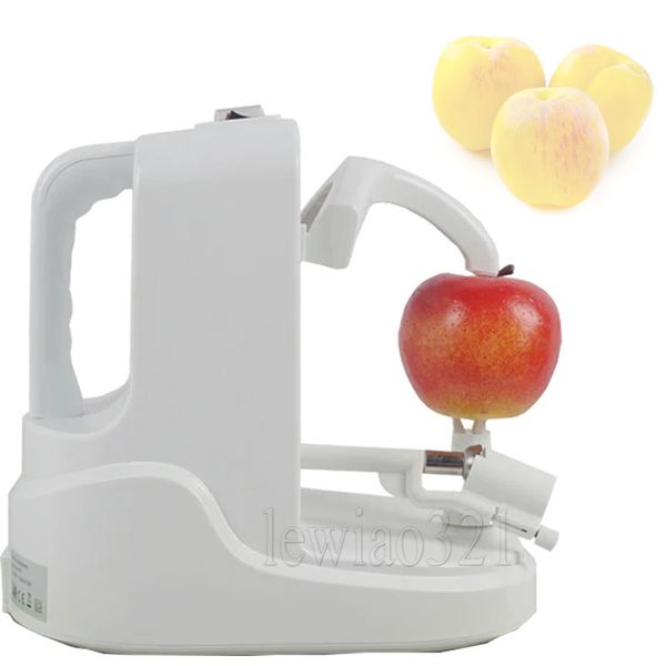 Peladora eléctrica de frutas ajustable de acero inoxidable, peladora para manzana, pera, naranja, limón, caqui verde, 25W