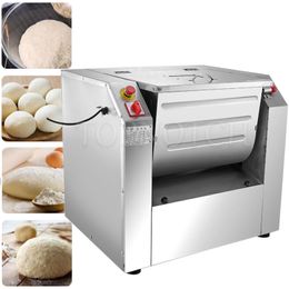 Mélangeur électrique de pâtes et de farine en acier inoxydable, 220V, pour la fabrication des aliments, du pain, de la pâte, marchand