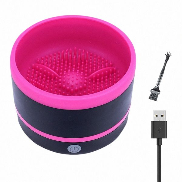 Eléctrico Super-Fast Spinner portátil Blender Cleanser Tool Maquillaje Pincel Limpiador Máquina Automática USB-C Regalos para mujeres Mamá Esposa W6tj #