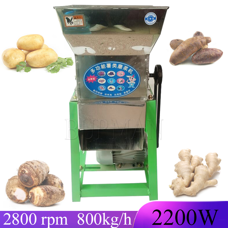 Elektrisk Sweet Potato Grinder Cassava Taro Wet Fräsning Stärkelse Pulping Refiner Extractor Separator Feed Crusher
