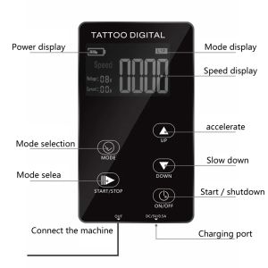 Kit de machine à tatouage électrique complet bricolage rotatif tatouage pistolet pour la lèvre de sourcils de maquillage permanent avec aiguille de tatouage