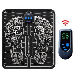 Elektrische TENS EMS Puls Voetmassage Mat Afstandsbediening Pijnbestrijding Gezondheidszorg Opvouwbare Pad Acupunctuur Therapie Relax Voeten 240111