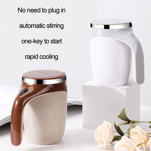 Elektrische Thermische Mokken ZL0395 380 ml Automatische Mengbeker Magnetische Zelfroerende Mok Roestvrij Staal Koffie Melk Blender Slimme Mixer Water Fles Creative Drinkware