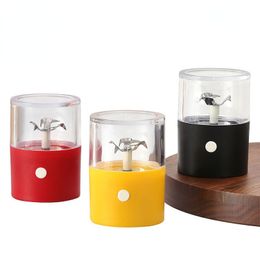 Grinder du tabac électrique pour fumer USB rechargeable à deux couches à deux couches de déchiqueteuse à l'herbe de type réservoir d'épices