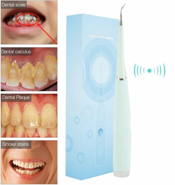 Limpiador de dientes eléctrico ultrasónico Reparador oral dientes manchas de limpieza dental kit6967044