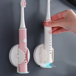 Soporte de cepillo de dientes eléctrico soporte de montaje en la pared protegido elástico mantenga accesorios de baño de cepillo de dientes sin trazada seca