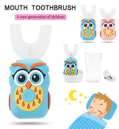 Elektrische tandenborstel Kinderen 3 modi oplaadbaar Ushaped 360 Degree Intelligent Automatic Cartoon Children039s Toothbush G35471938857866