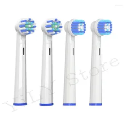 Boquillas para cepillo de dientes eléctrico Oral B D100/D12/D12S/D16/D10/P2000/3757/3709, cabezales blancos 3D, repuesto con tapas