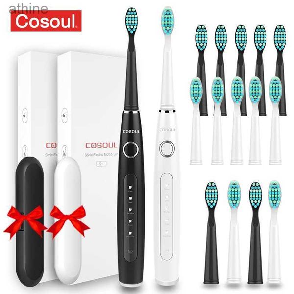 Brosses à dents électriques Têtes de rechange Les dentistes recommandent une brosse à dents sonique professionnelle 5 modes Protégez les gencives Boîte étanche rechargeable comme cadeau YQ240124